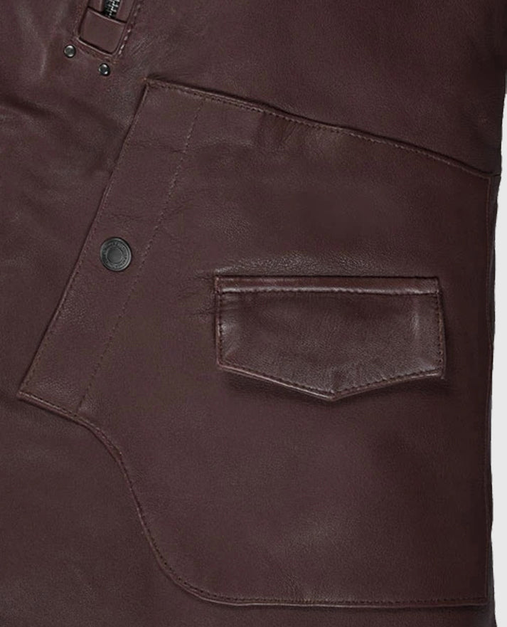 Men's Rider Burgundy Falcon Leather Jacket