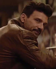 Boss Level Frank Grillo Brown Leather Jacket