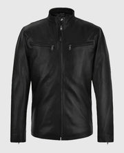 Henry Cavill Black Biker Leather Jacket