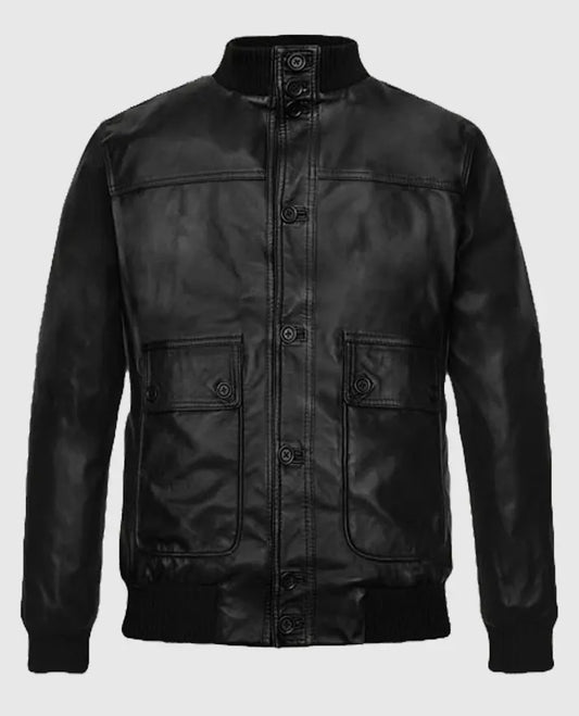 X-Men Ryan Reynolds Black Leather Jacket