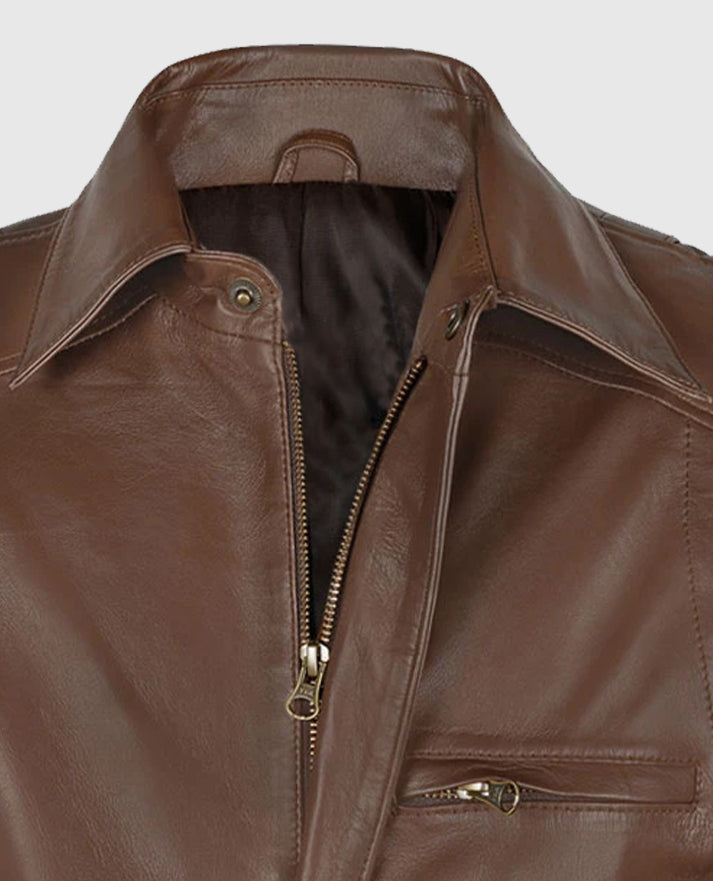 Men's Hunter Leather Bomber Jacket