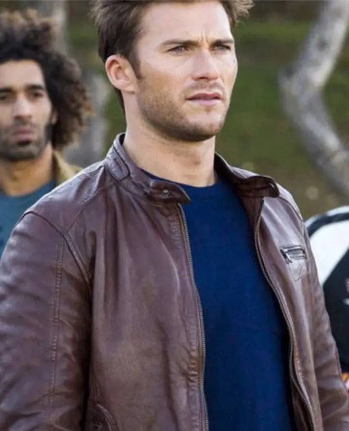Scott Eastwood Overdrive Spanish Brown Leather Jacket