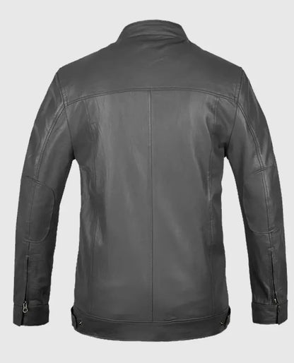 Shia Labeouf Transformers 3 Gray Leather Jacket