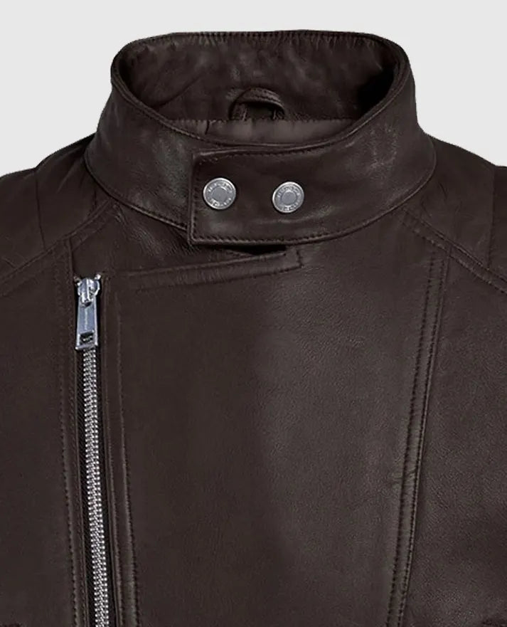 Shotgun Brown Moto Leather Jacket for Men