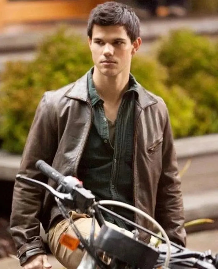 Taylor Lautner The Twilight Saga Brown Leather Jacket