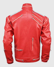 Michael Jackson Beat It Red Leather Jacket