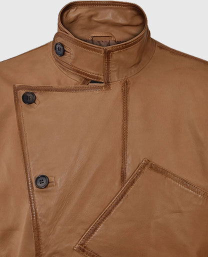 Tan Burnished Royal Flying Coat for Men