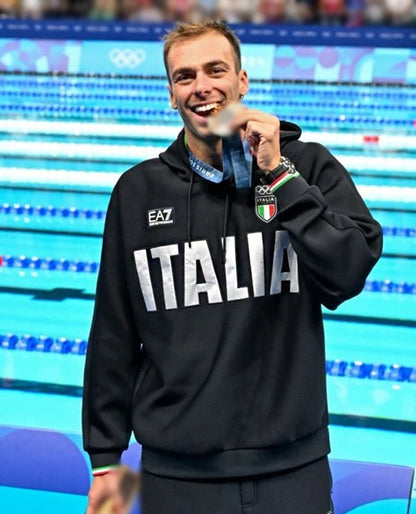 Paris 2024 Olympics Italia Black Hoodie