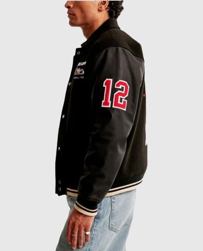 McLaren Black Varsity Bomber Jacket