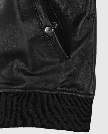 MA-1 Bomber Leather Jacket for Men