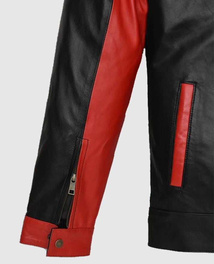 Batman Dark Knight Christian Bale Leather Biker Jacket