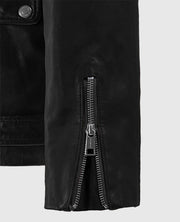 Men's Dauntless Black Biker Leather Jacket