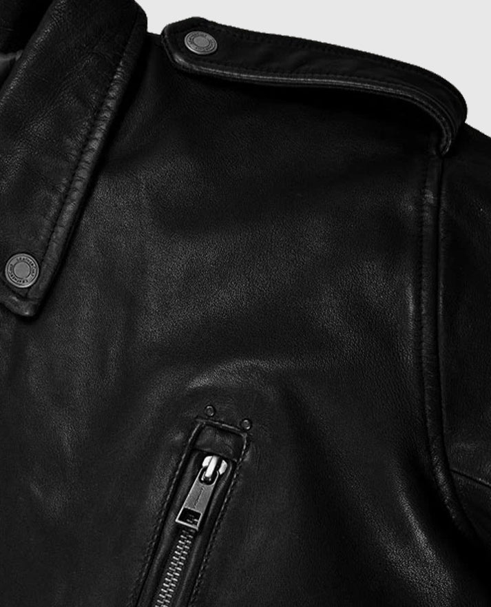 Men's Black Falcon Rider Leather Jacket