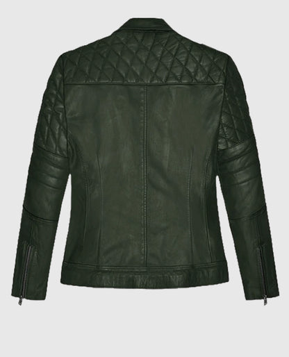 Victoria Justice Spanish Green Leather Jacket