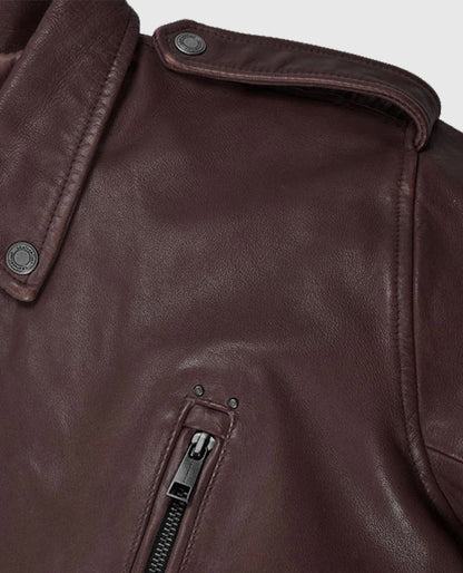 Men's Rider Burgundy Falcon Leather Jacket