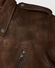 Men's Falcon Spanish Brown Rider Leather Jacket