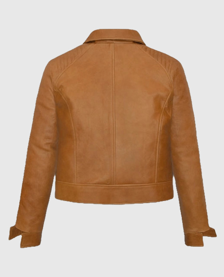 Jenna Ortega Finestkind Brown Leather Jacket