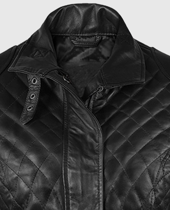 Emily Blunt Black Quilted Jacket