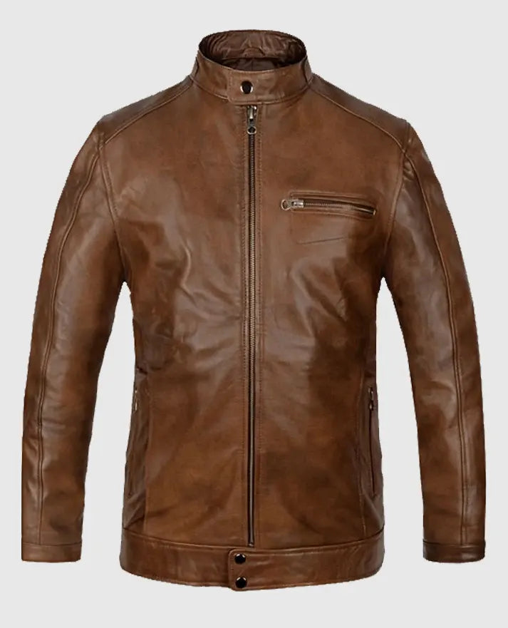 Scott Eastwood Overdrive Spanish Brown Leather Jacket