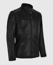 Henry Cavill Black Biker Leather Jacket
