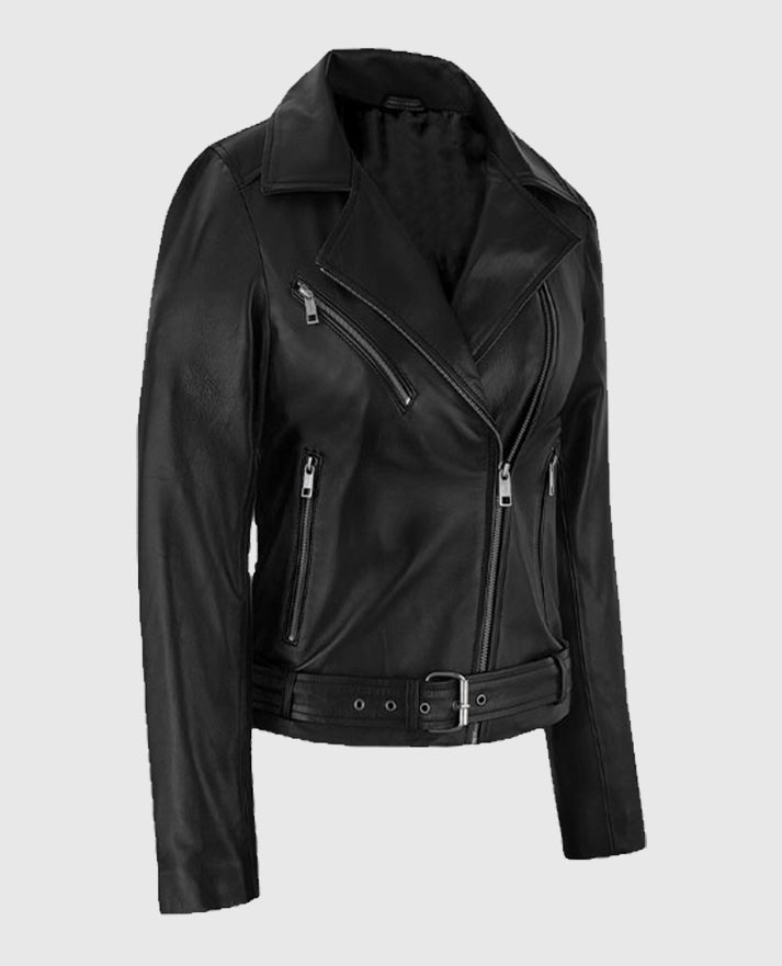 Adele Exarchopoulos Black Leather Jacket