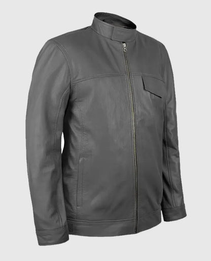 Shia Labeouf Transformers 3 Gray Leather Jacket