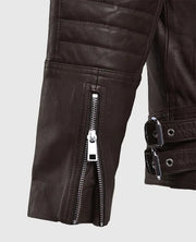 Shotgun Brown Moto Leather Jacket for Men