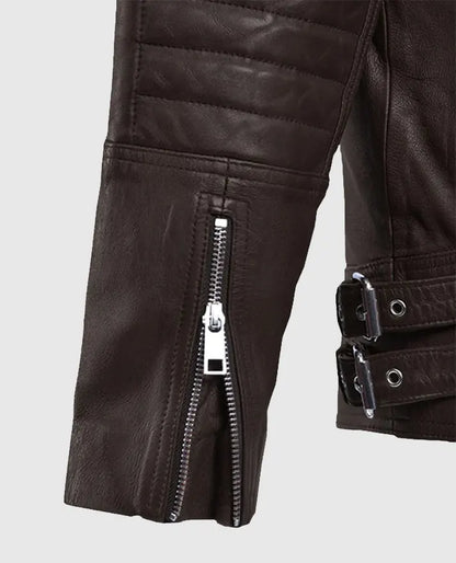 Shotgun Brown Moto Leather Jacket for Men