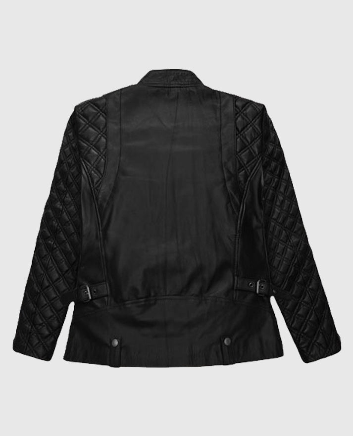 Kate Hudson Black Quilted Leather Jacket