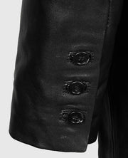 Medieval Black Leather Blazer For Men