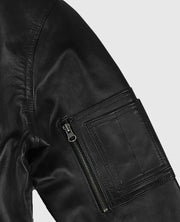 MA-1 Bomber Leather Jacket for Men