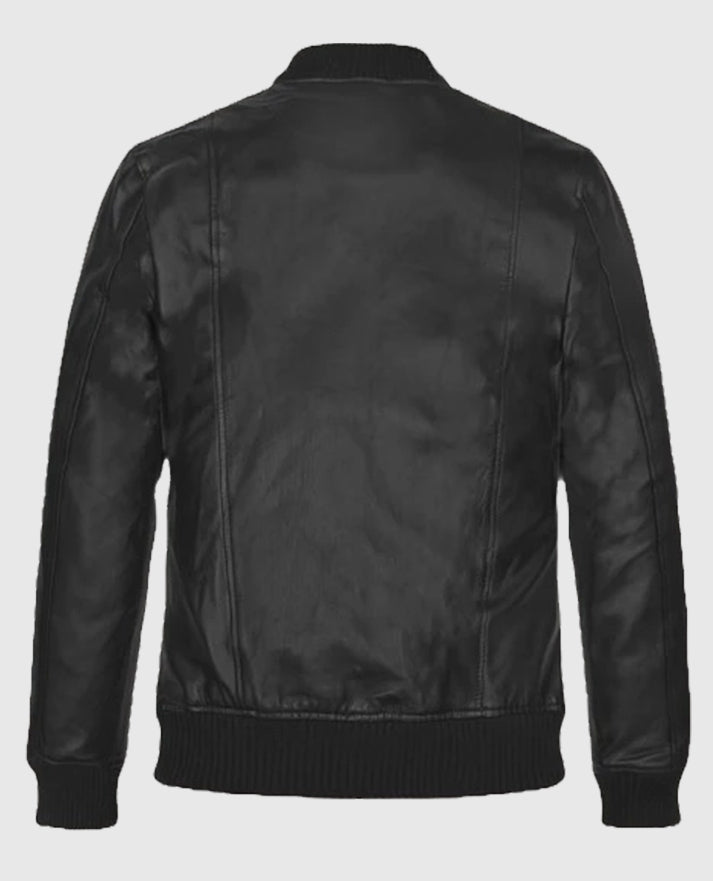 Chris Evans Bomber Leather Jacket