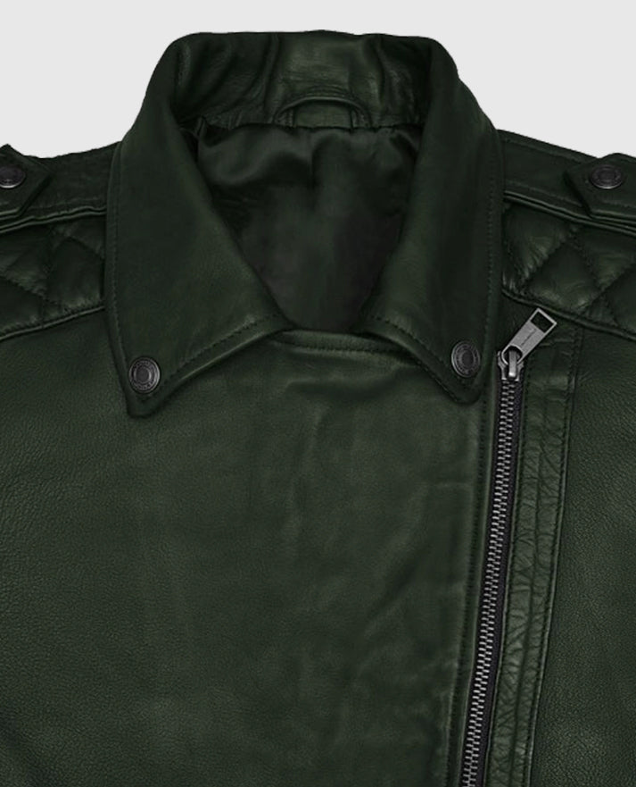 Victoria Justice Spanish Green Leather Jacket
