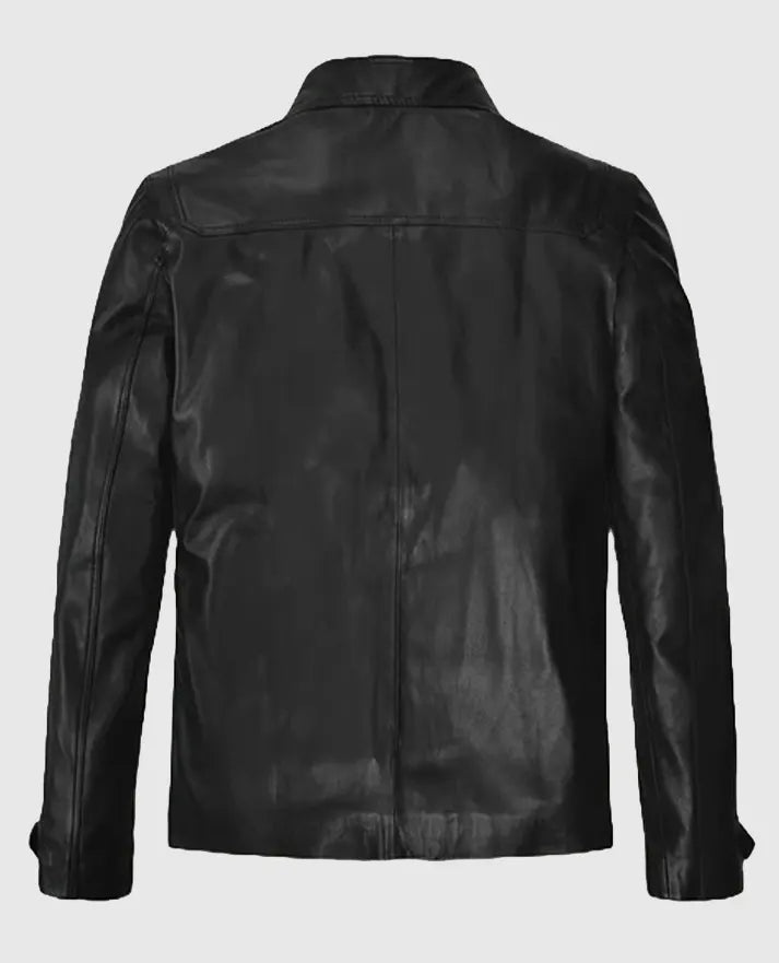 Paul Wesley The Vampire Diaries Black Leather Jacket