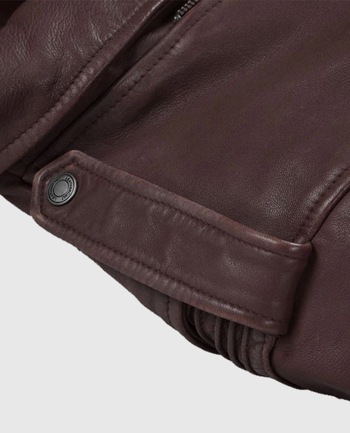 Men's Rider Burgundy Falcon Leather Jacket
