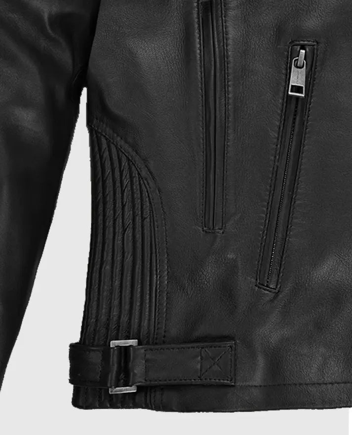 Robert Pattinson Black Leather Jacket