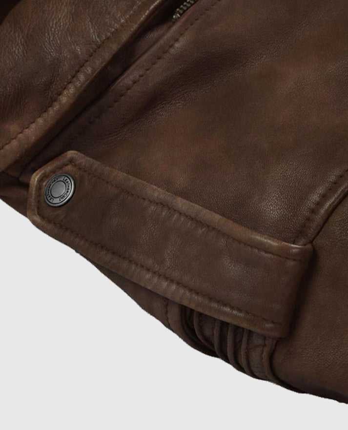 Men's Falcon Spanish Brown Rider Leather Jacket