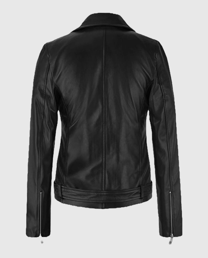 Adele Exarchopoulos Black Leather Jacket