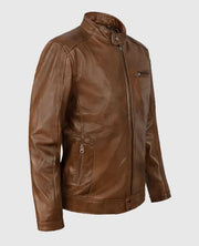 Scott Eastwood Overdrive Spanish Brown Leather Jacket