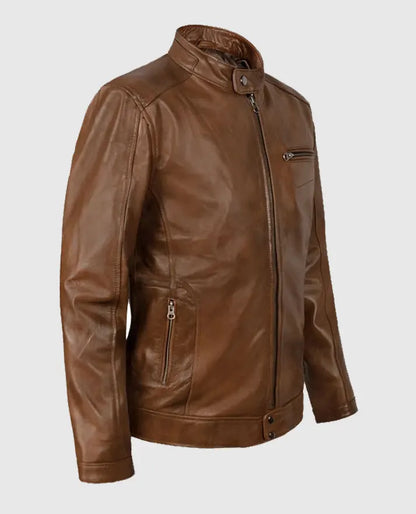 Scott Eastwood Overdrive Spanish Brown Leather Jacket