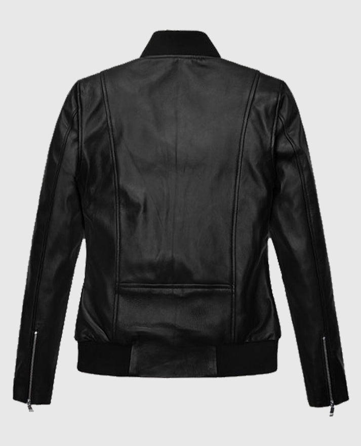 Jennifer Aniston Black Biker Leather Jacket