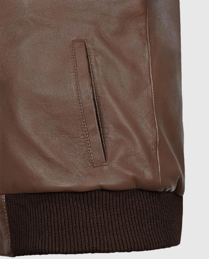 Men's Hunter Leather Bomber Jacket