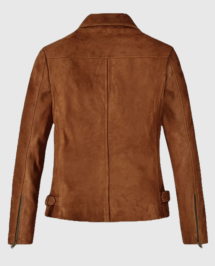Vanessa Hudgens Brown Suede Leather Jacket