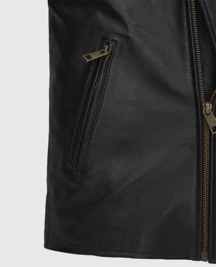 Robert Downey Jr. Iron Man Black Leather Jacket