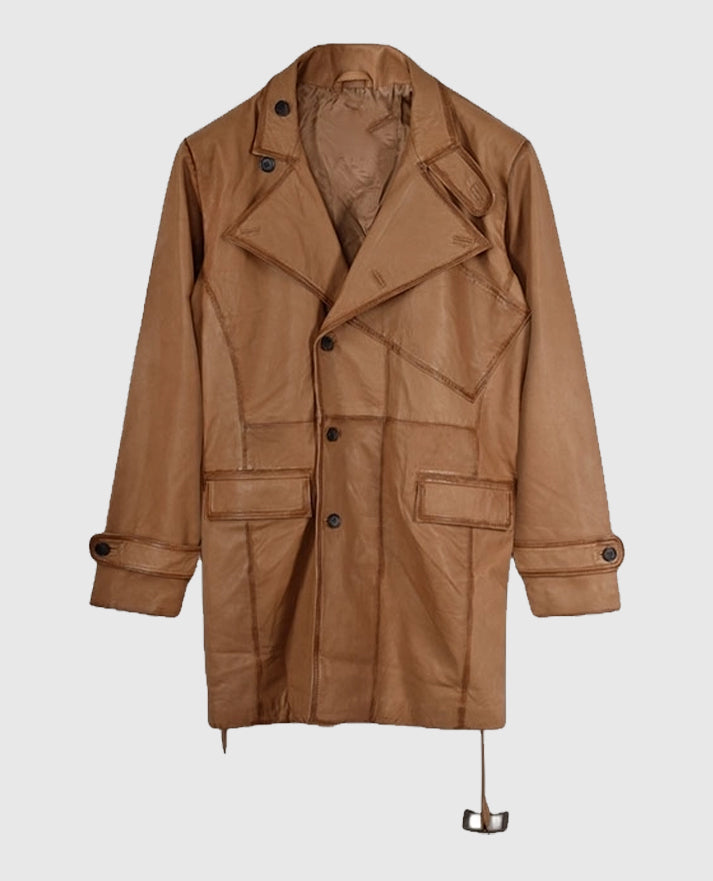 Tan Burnished Royal Flying Coat for Men