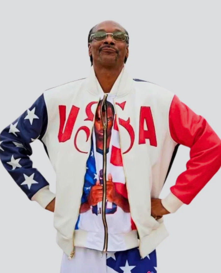 U.S. Olympic 2024 Snoop Dogg Leather Jacket