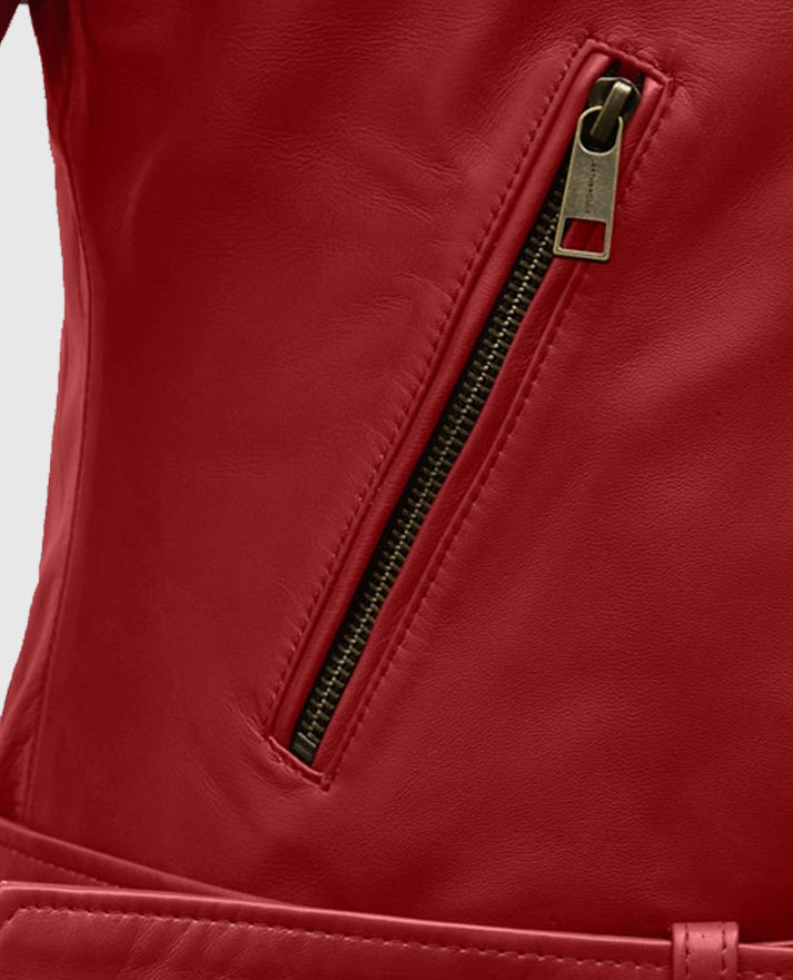 Emilia Clarke Last Christmas Biker Leather Jacket