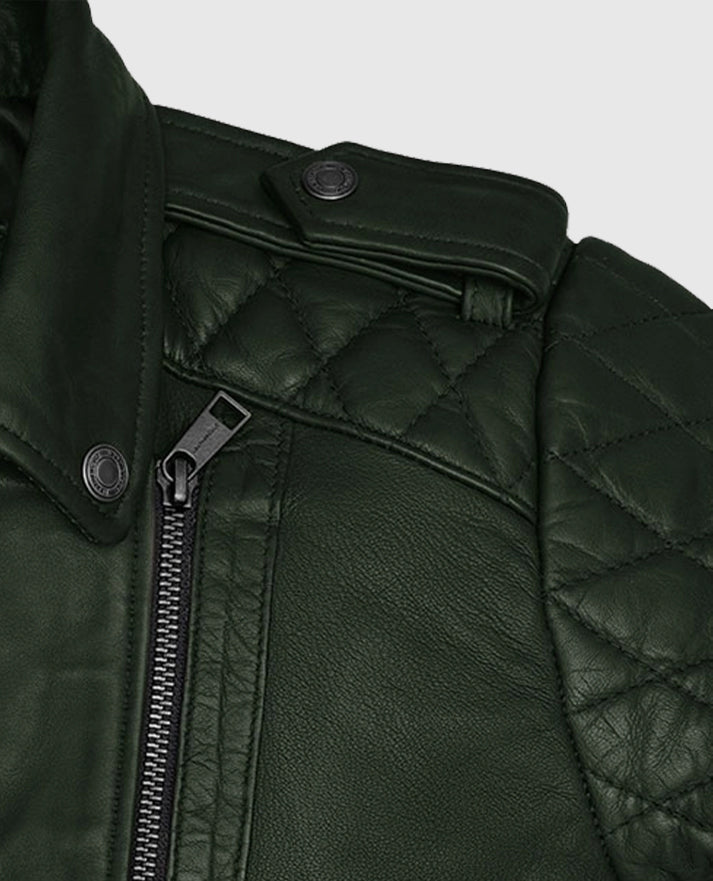 Victoria Justice Spanish Green Leather Jacket