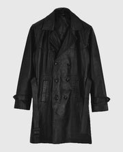Men's Vintage Trench 1970's Leather Coat