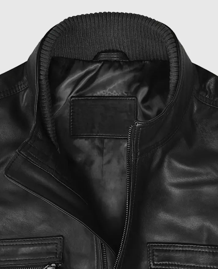 Paul Wesley The Vampire Diaries Black Leather Jacket